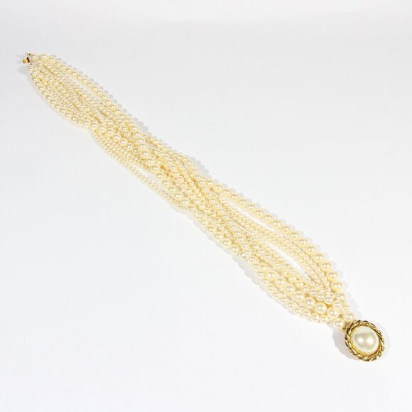 Vintage Carolee 8 Strand Faux Pearl Necklace, Still in Like New Condition - Picture 8 of 8